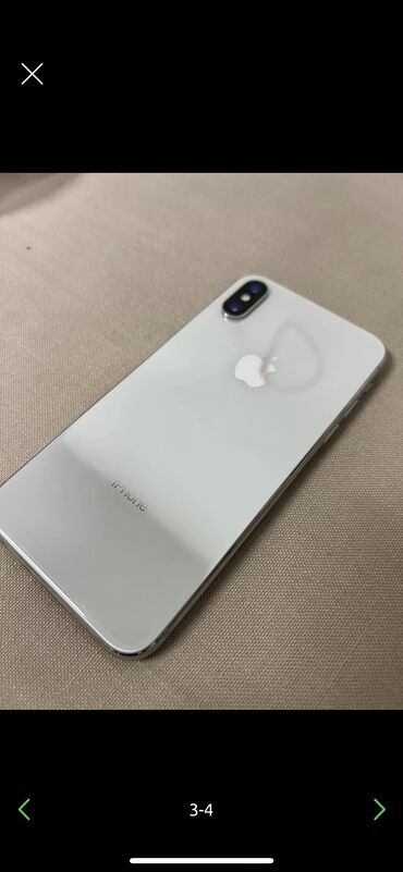 x iphone: IPhone X, Б/у, 64 ГБ, Белый, Защитное стекло, Чехол, Кабель, 77 %