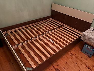 Çarpayılar: İki nəfərlik taxta çarpayı karkası - Ölçü: təxmini 160x200 sm — 3