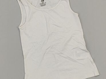 biały podkoszulek chłopięcy: A-shirt, H&M, 10 years, 134-140 cm, condition - Very good