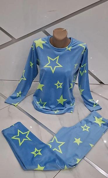 Pidžame: Ženske svetleće pidžame – komplet majica dugih rukava i donji deo — 6