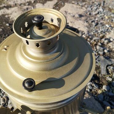 Samovarlar: Klassik kömür/odunla işləyən samovar - Material: metal korpus — 9