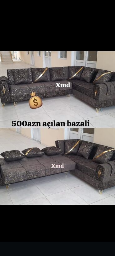 Masa və oturacaq dəstləri: Künc divan, Yeni, Açılan, Bazalı