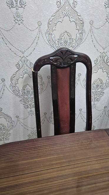 islenmis masa: Qonaq otağı üçün, İşlənmiş, Açılan, Oval masa, 6 stul — 5