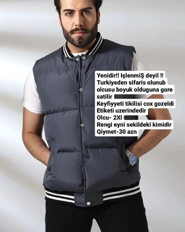 gödəkçə kişi: Gödəkçə XL (EU 42), 2XL (EU 44), 3XL (EU 46)