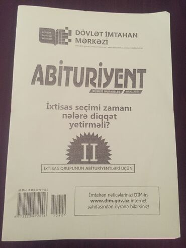 yojik qrup nedir v Azərbaycan | KITABLAR, JURNALLAR, CD, DVD: 2ci qrup ixtisas secimi