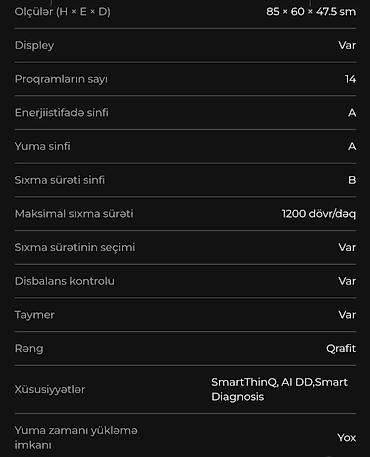 honor x8a irşad: QUTUSUNDAN ÇIXARILMAYIB. LG F2V9GW9P paltaryuyan maşın – qrafit rəng — 4