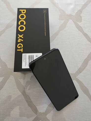 телефон fly q: Poco X4 GT, 256 GB, rəng - Qara, Düyməli, Barmaq izi, Face ID