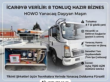 tur masinlari: İcarəyə verilir: 8 tonluq hazır biznes – HOWO yanacaq daşıyan maşın — 1