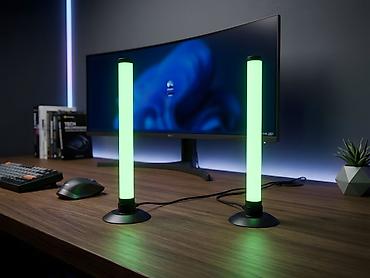 Stol lampaları: İkili Smart RGB Masaüstü İşıq Sütunları (Smart Table Lamp) – Pult və — 6