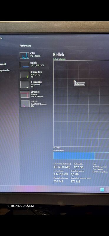 manitor avto: Anakart H81 intel ddr.3 Intel(R) Core(TM) i3-4130 CPU @ 3.40GHz ssd
