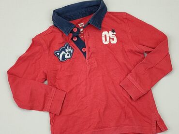 czerwona bluzka dla chłopca: Bluzka, Lupilu, 3-4 lat, 98-104 cm, stan - Zadowalający
