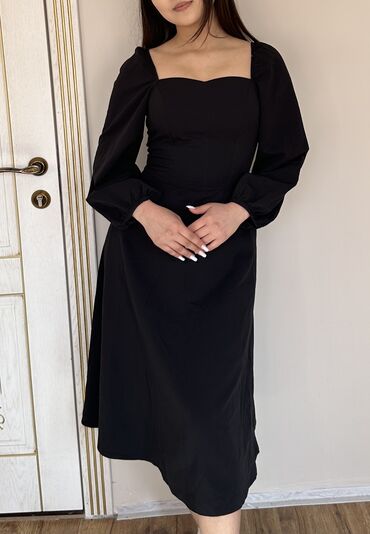 черная длинная платья: Кече көйнөгү, Узун модель