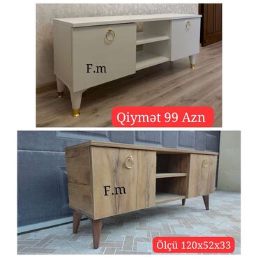 TV altlığı: Yeni, Düz TV altlığı, Polkalı, Laminat