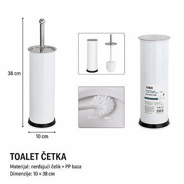 KMT Nerđajući čelik WC četka - Bela 3213711 Elegantna i funkcionalna