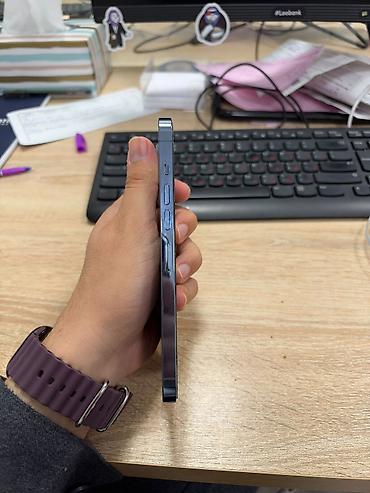 iphone 13 pro silver: IPhone 13 Pro, 256 GB, Sierra Blue, Qırıq, Barmaq izi, Face ID — 6