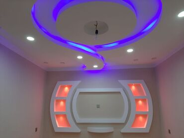 Tavan işləri: Alçıpan fiqur işleri görürük düz tavanıTvstent,Fiqurlu tavan,Ara — 4