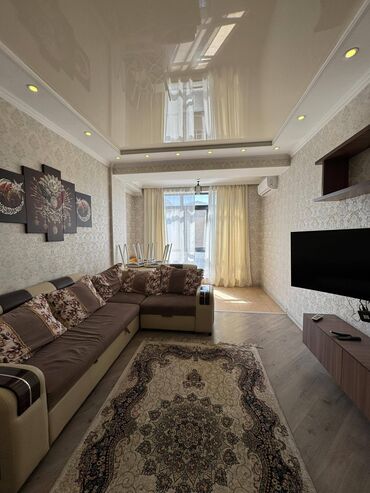 квартира керек дордойдон: 2 комнаты, 80 м², С мебелью