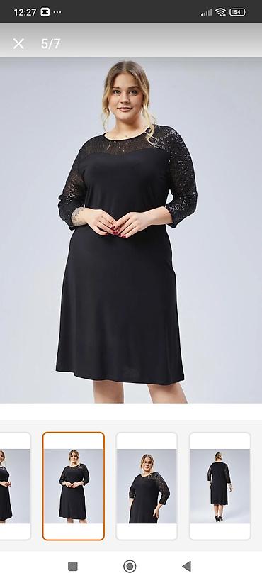 ev paltari: Qadın paltarı qara rəng 44 razmer təzədi geyinilmiyib - Model: dizə — 2