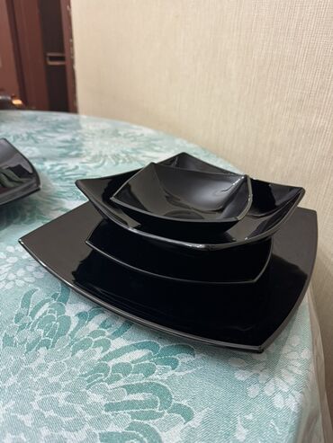 Nahar dəstləri və servizlər: Nahar dəsti, rəng - Qara, Şüşə, 6 nəfərlik — 3