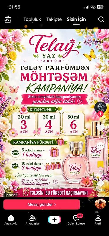 Красота и здоровье: Tel Ay Parfum – zövqlü hədiyyə qutularında müxtəlif ətirlər 20ML 3M — 10