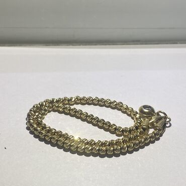 золотой колцо: Браслет из желтого золото 585 пробы, длинна 20.5 см, вес 4.36 грамм