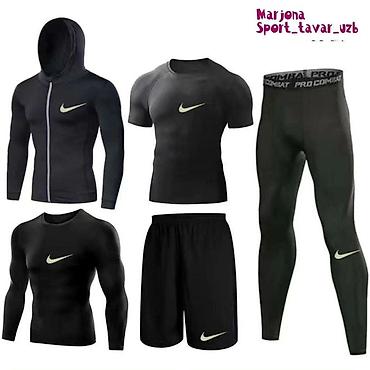 спортивный форма: Мужской спортивный костюм, Все размеры, Nike, Новый, цвет - Черный, Платная доставка — 4