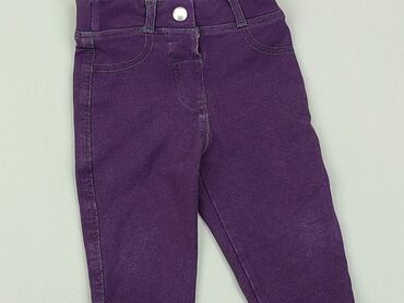 fioletowe krótkie legginsy: Spodnie jeansowe, Tu, 9-12 m, stan - Dobry