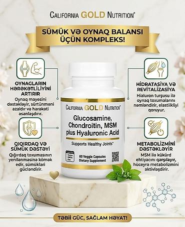 qizil problari: California Gold Nutrition – Glucosamine, Chondroitin, MSM plus — 1