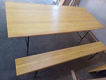 Setovi stolova i stolica: Pivski set 200x90 – drveni sto sa dve klupe. - Dimenzije stola: 200 — 7