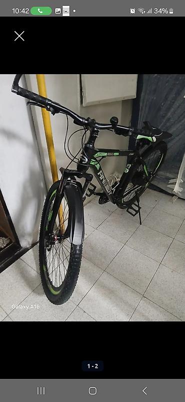 velosiped dag: ANMER X-666 dağ velosipedi - Rəng: Qara-yaşıl detallarla - Çərçivə — 2