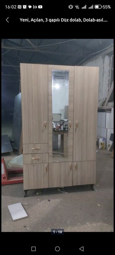 Dolablar: Açılan, 3 qapılı Düz dolab, Qarderob, paltar dolabı -da lalafo.az — 15 Dolablar: Açılan, 3 qapılı Düz dolab, Qarderob, paltar dolabı — 15