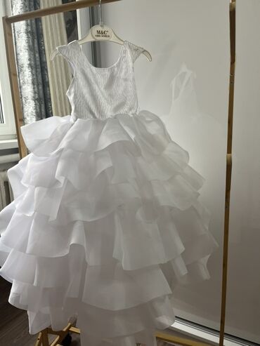 национальная платья для девочек: Детское платье, цвет - Белый