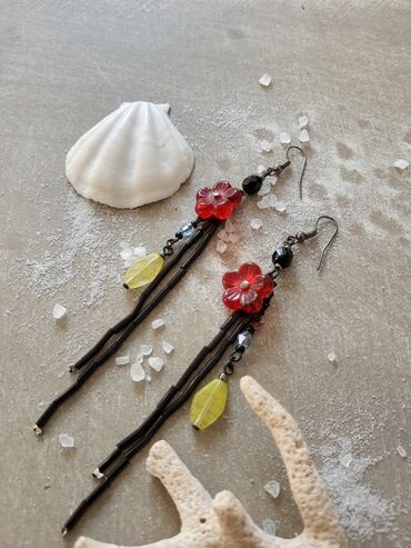 Minđuše: Dva para bilo kojih minđuša Češko staklo, poludragi kamen Potpuno — 15