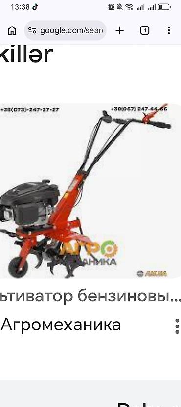 traktor stateri: Benzinlə işləyən torpaq frezesi/kultivator - Tətbiq sahəsi: bağ — 1
