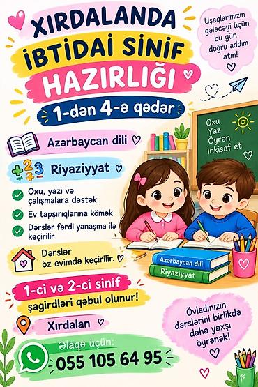 9 illik riyaziyyat: Məktəbəqədər və ibtidai sinif hazırlığı, Azərbaycan dili, Fərdi — 1