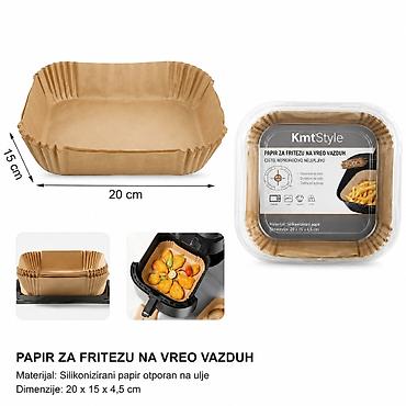 KMT Kvadratna prirodna šolja za friteze 2406207 Praktične kvadratne