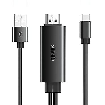 thunderbolt hdmi kabel: Kateqoriya: USB şunurlar Brend: Yesido Model: HM03 black Təsvir — 1