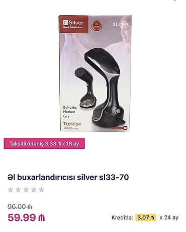 Silver SL33-70 əl buxarlandırıcısı - Geyimləri asandan ütüləmək və