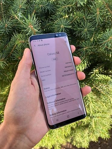 ender s: Samsung Galaxy S8, Б/у, 64 ГБ, цвет - Серебристый, 2 SIM — 1