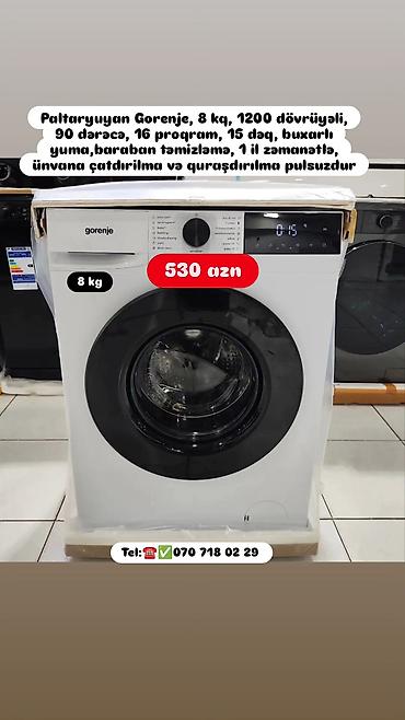 Стиральные машины: Anbardan satış Yoshiro, Gorenje və Toshiba önyükləməli paltaryuyan — 9