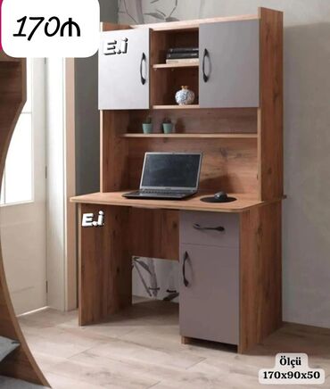 Kompüter masası, Açılmayan, Laminat, Dördbucaq masa