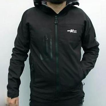 Kožne jakne: Crna muška softshell jakna brenda Mountain Sport sa kapuljačom. Jakna — 14