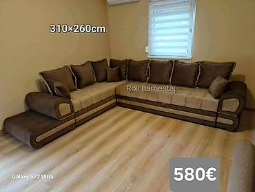 Ugaone garniture: Ugaona garnitura 300×220 cm - Prostrana L‑forma sa dubokim sedištima — 18