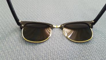 pinko uz: Ray ban clubmaster, black, unisex, nove. Crno staklo i crno-zlatan ram — 6