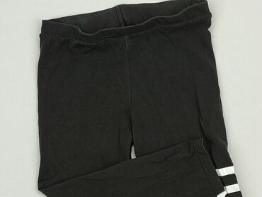 czarne legginsy prazkowane: Legginsy dziecięce, 5-6 lat, 116, stan - Dobry