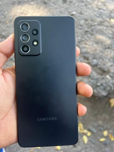 Уюлдук телефондор жана аксессуарлар: Samsung Galaxy A52, Колдонулган, 128 ГБ, түсү - Кара, 2 SIM