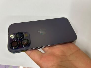 телефон fly cirrus 1: IPhone 14 Pro, 256 ГБ, Deep Purple, Face ID