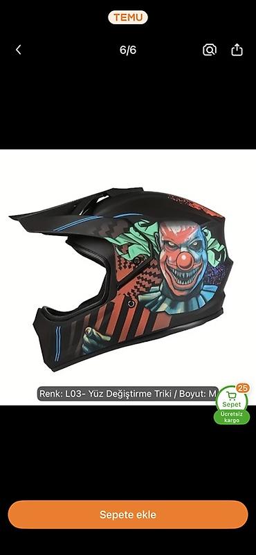 kardan 07: Motokros/Dirt Bike tam üz örtüklü dəbilqə – L03 “Yüz Dəyişdirmə Triki” — 4