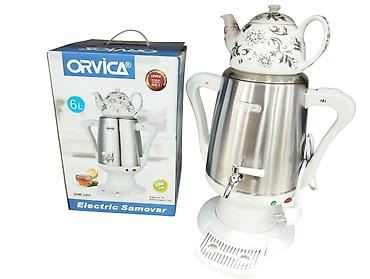 ucuz samavarlar: Elektrikli Samovar Orvica 3303 - 2300W - 4L - Ağ/Qara - 74.99AZN — 1