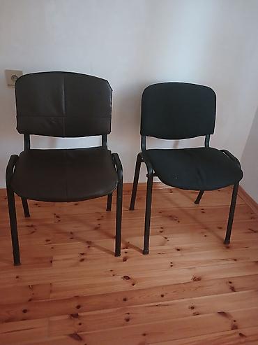 Ofis mebeli: 2 ədəd ofis stulu biri 12azn - Rənglər: biri tünd qəhvəyi (deri tipli — 1